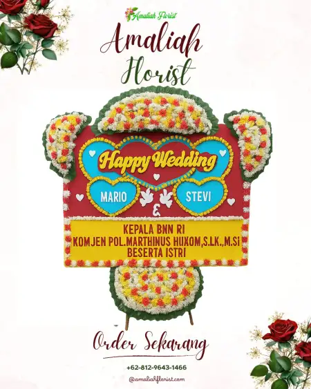 Papan Bunga Pernikahan Panti